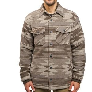 Jacks men’s shirt jacket.Men's Patterned Brown Jacket